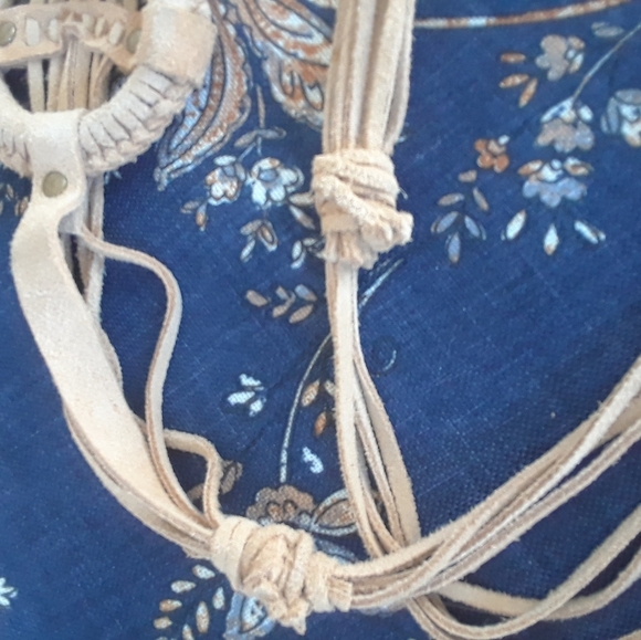 Tribal 70s 80s suede leather tasseled belts - Picture 14 of 16